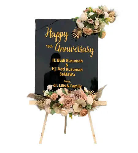 Papan Bunga Akrilik Air Kuning